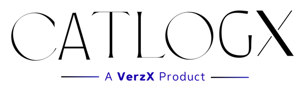 CATLOGX logo with 'A VerzX Product' text on a white background