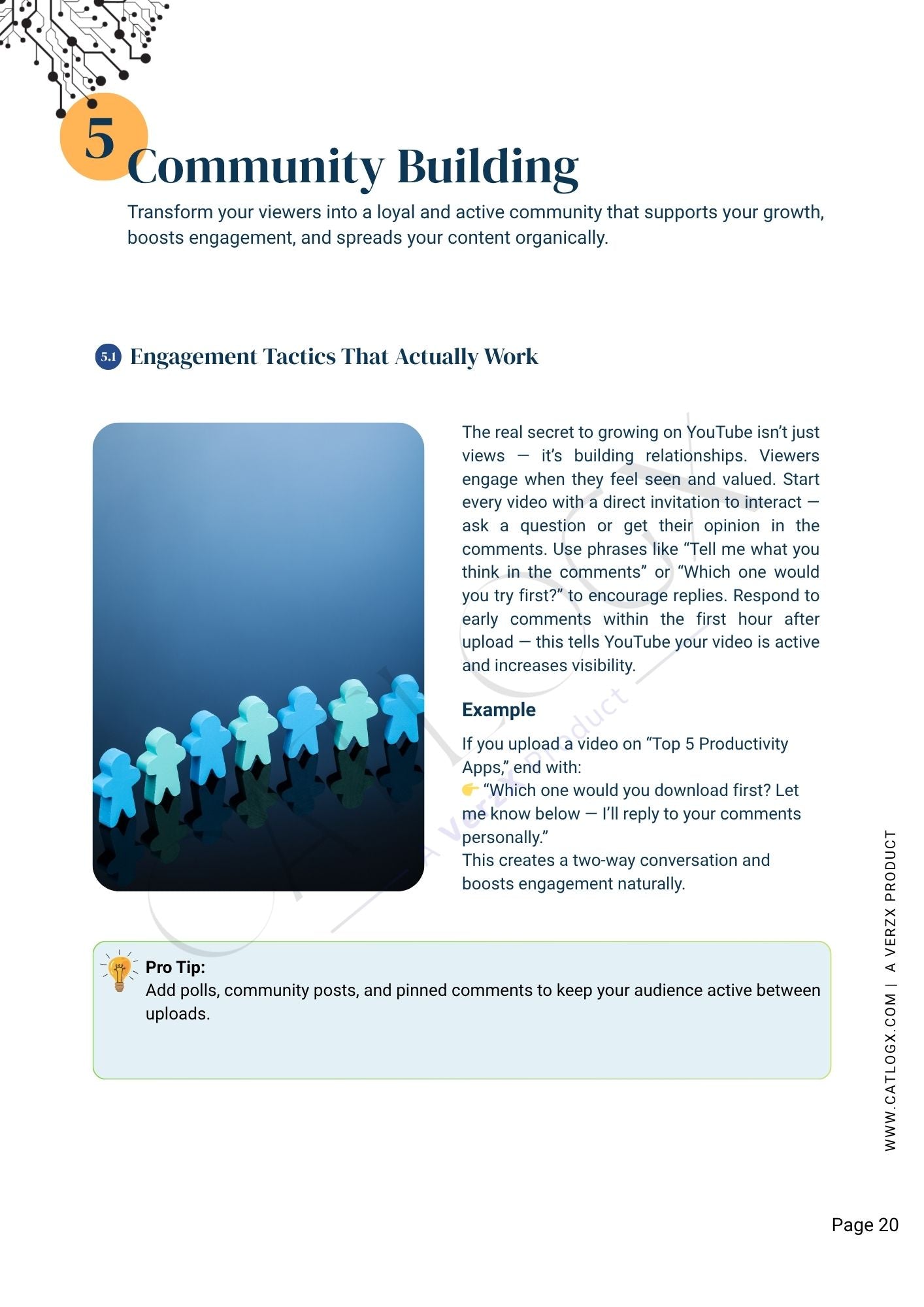 Page from a book or document on community building with text and graphics.